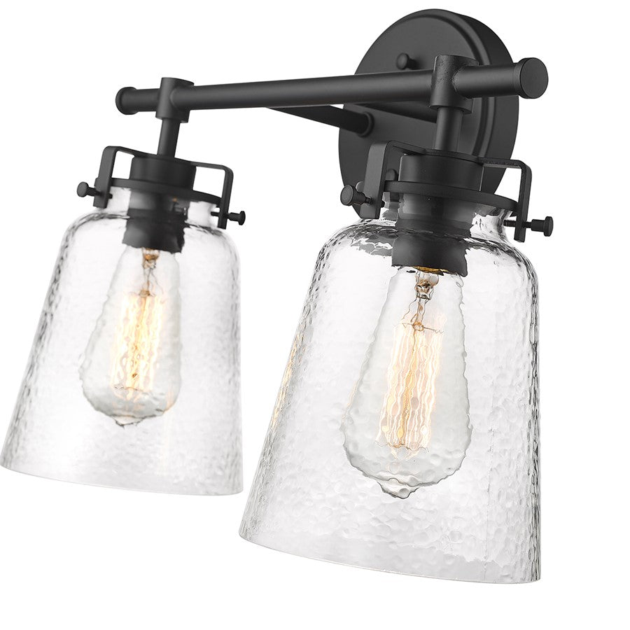 Millennium Lighting Amberose 2Lt Vanity, Black