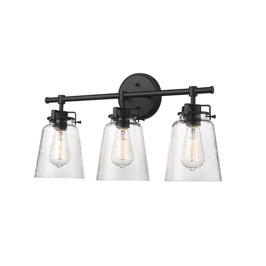 Millennium Lighting Amberose 3Lt Vanity, Black - 4413-MB