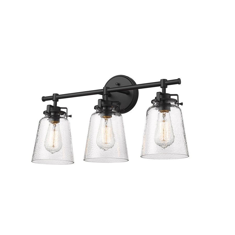 Millennium Lighting Amberose 3Lt Vanity, Black