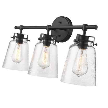 Millennium Lighting Amberose 3Lt Vanity, Black