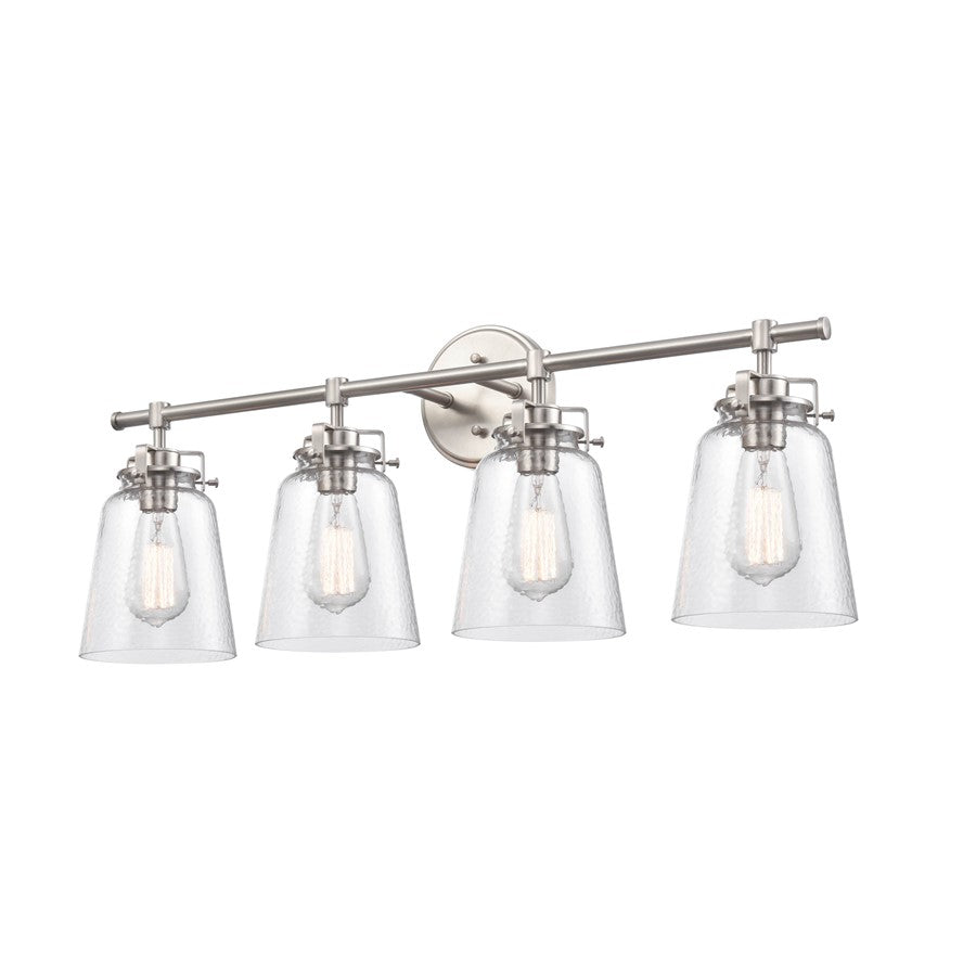 Millennium Lighting Amberose 4Lt Bathroom Vanity Light, Nickel
