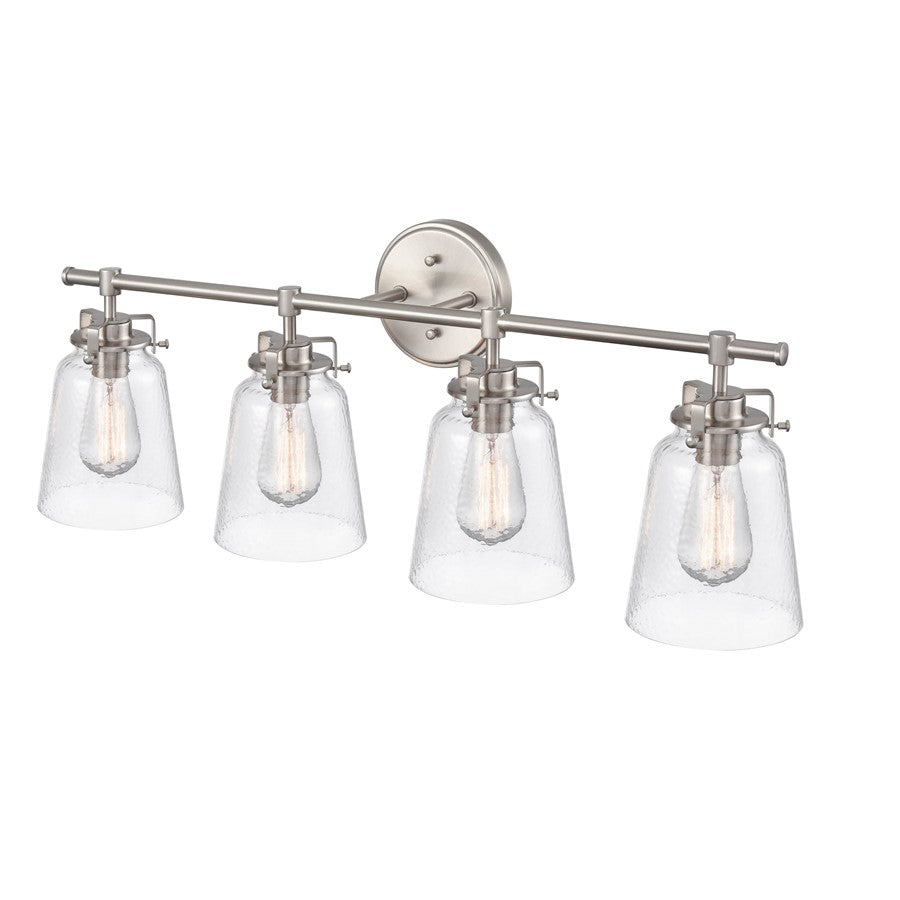 Millennium Lighting Amberose 4Lt Bathroom Vanity Light, Nickel