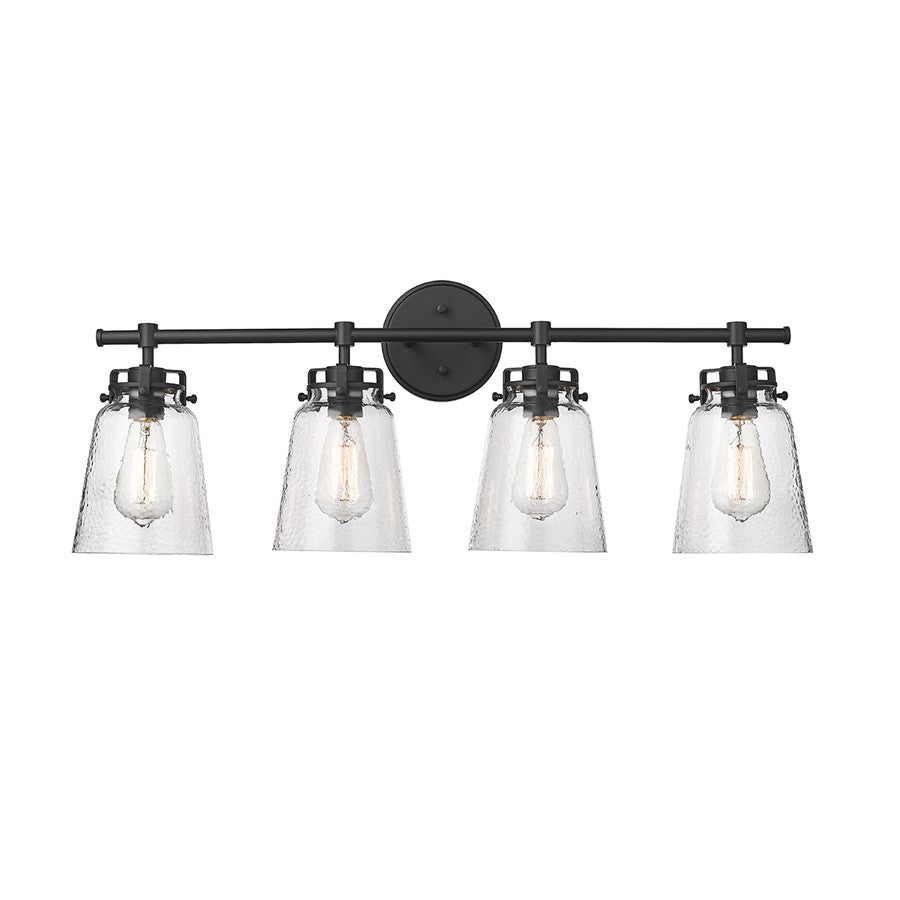 Millennium Lighting Amberose 4Lt Vanity, Black - 4414-MB