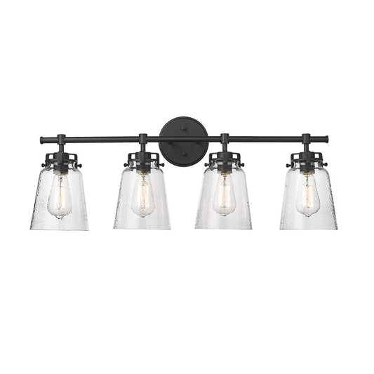 Millennium Lighting Amberose 4Lt Vanity, Black - 4414-MB