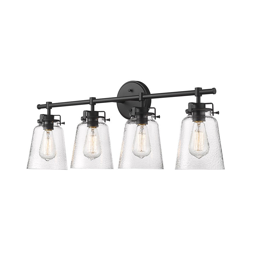 Millennium Lighting Amberose 4Lt Vanity, Black