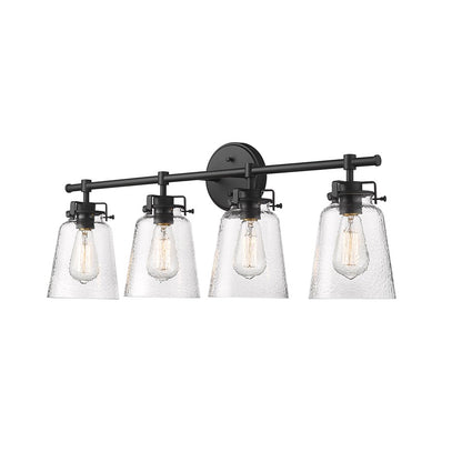 Millennium Lighting Amberose 4Lt Vanity, Black