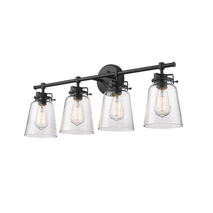 Millennium Lighting Amberose 4Lt Vanity, Black
