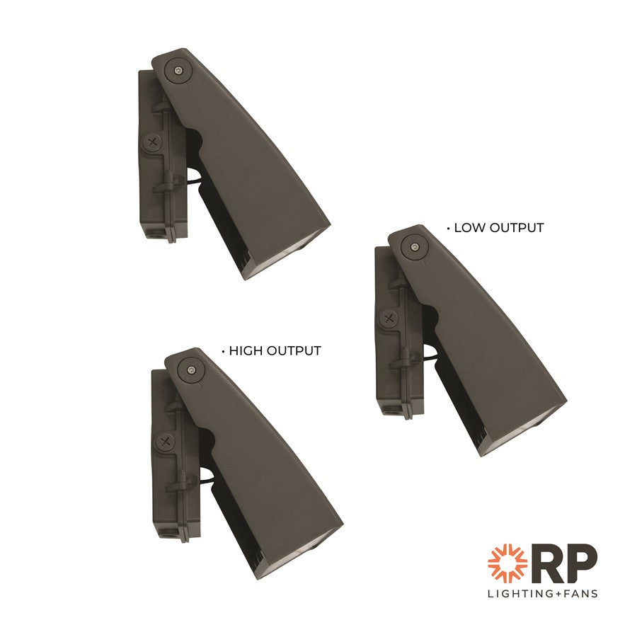 RP Lighting Wall Pack 8" Cutoff Adjustable LED Light, Brz