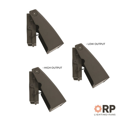 RP Lighting Wall Pack 8" Cutoff Adjustable LED Light, Brz