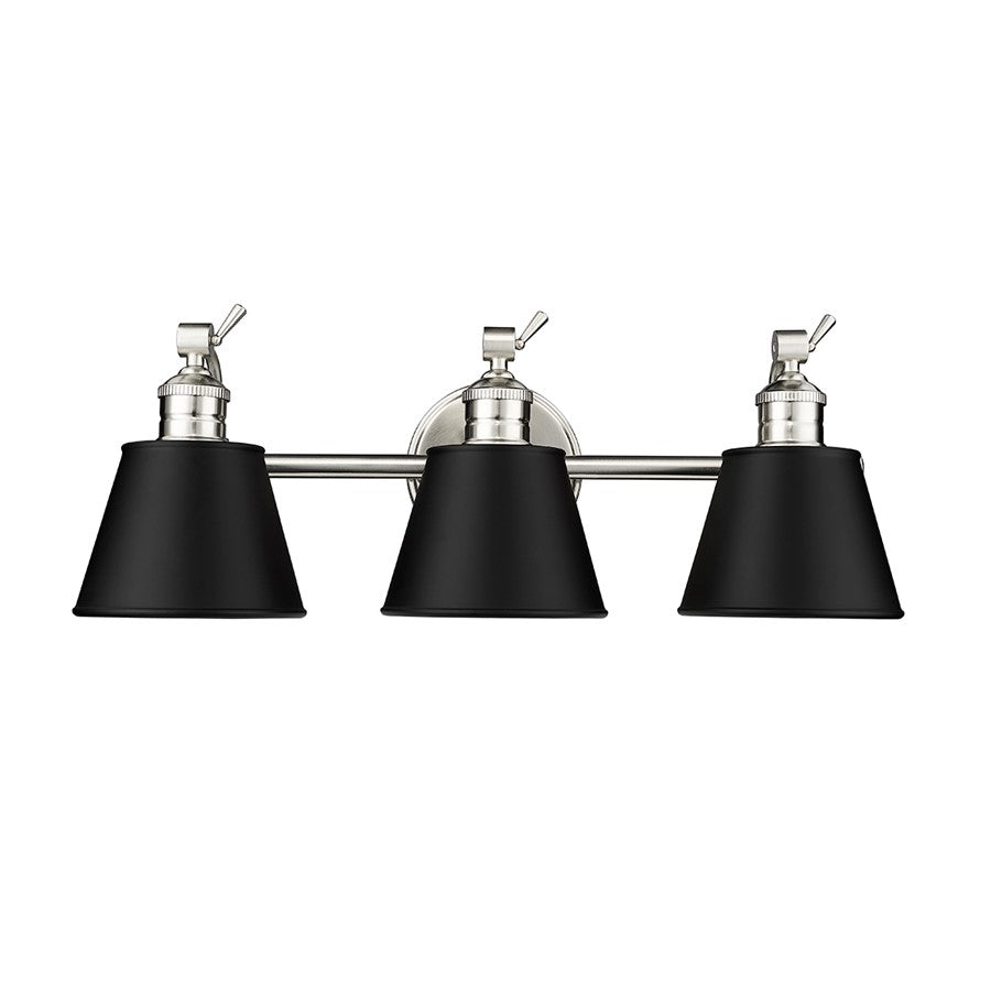 Millennium Lighting Layne 3Lt Vanity, Brushed Nickel - 4463-BN