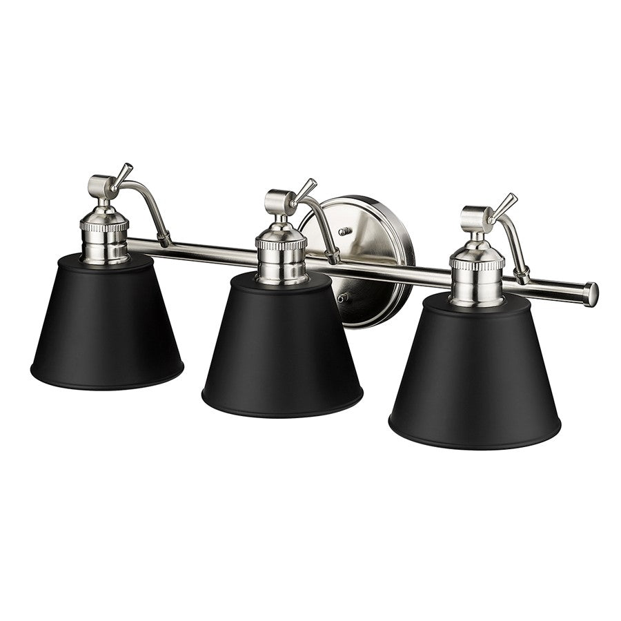 Millennium Lighting Layne 3Lt Vanity, Brushed Nickel