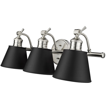 Millennium Lighting Layne 3Lt Vanity, Brushed Nickel