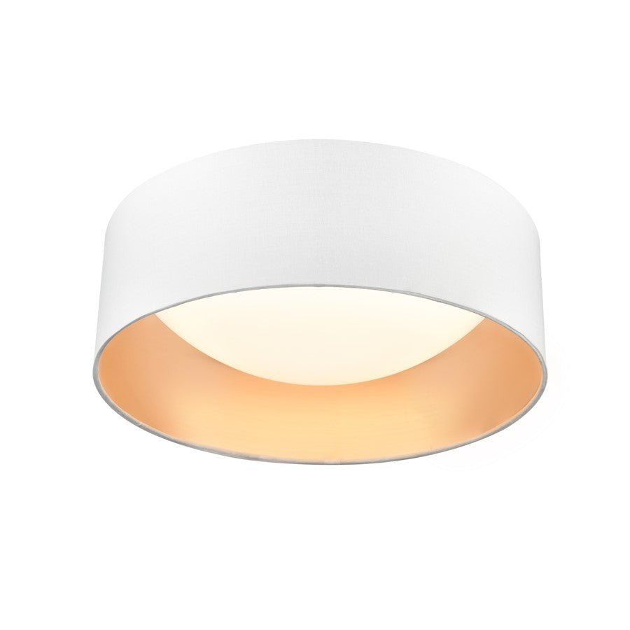 Millennium Rosata 13" Flushmount, White/White/Burnished Gold Interior - 4521-WH