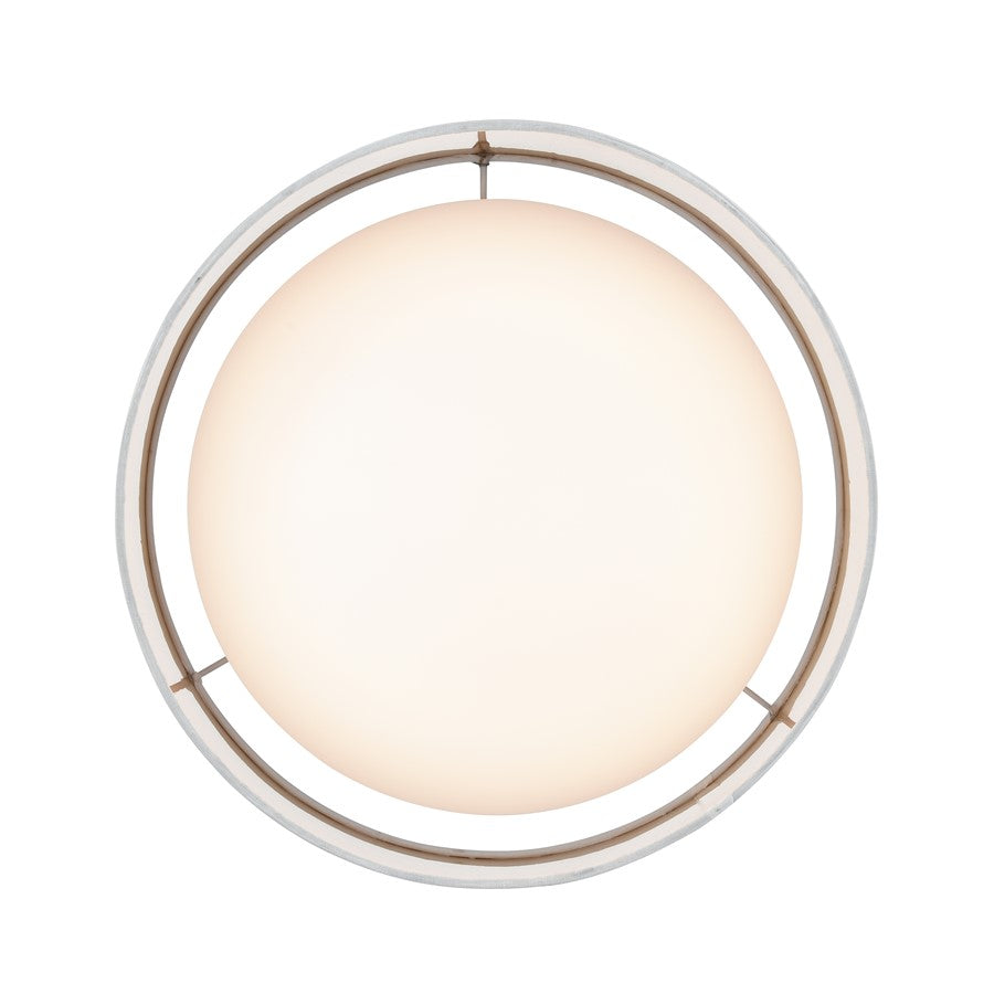 Millennium Rosata 13" Flushmount, White/White/Burnished Gold Interior