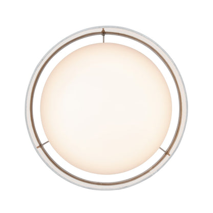 Millennium Rosata 13" Flushmount, White/White/Burnished Gold Interior