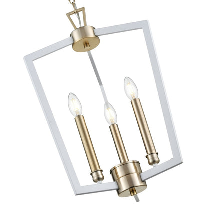 Millennium Lighting Lizabeth 3Lt Pendant, White/Modern Gold