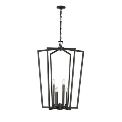 Millennium Lighting Lizabeth 6Lt Pendant, Black - 4526-MB
