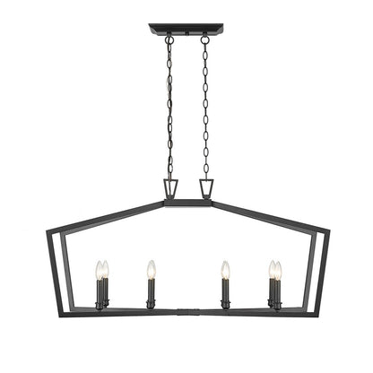 Millennium Lighting Lizabeth 8Lt Chandelier, Black - 4528-MB