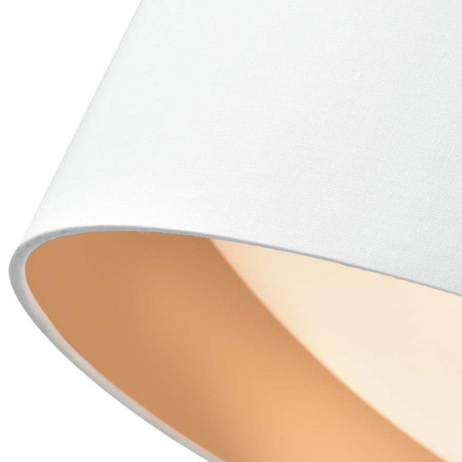 Millennium Rosata 16" Flushmount, White/White/Burnished Gold Interior