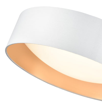 Millennium Rosata 16" Flushmount, White/White/Burnished Gold Interior