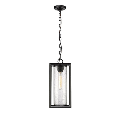 Millennium Lighting Wheatland 1Lt Outdoor Hanging Lantern, Black - 4562-PBK