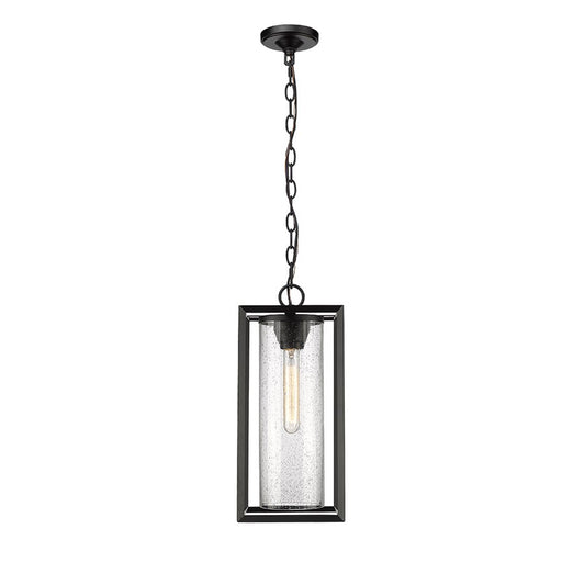 Millennium Lighting Wheatland 1Lt Outdoor Hanging Lantern, Black - 4562-PBK