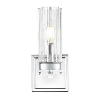 Millennium Lighting Iversen 1Lt 5" Wall Sconce, Chrome/Clear Reeded