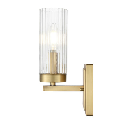 Millennium Lighting Iversen 1Lt 5" Wall Sconce, Brass/Clear Reeded