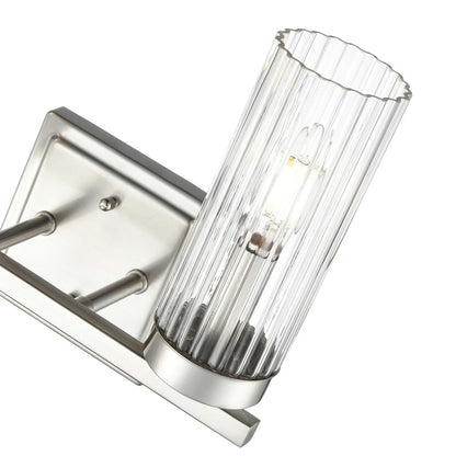 Millennium Lighting Iversen 2Lt 13" Vanity, Nickel/Clear Reeded