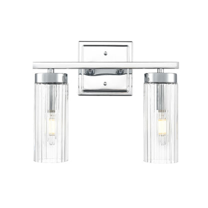 Millennium Lighting Iversen 2Lt 13" Vanity, Chrome/Clear Reeded
