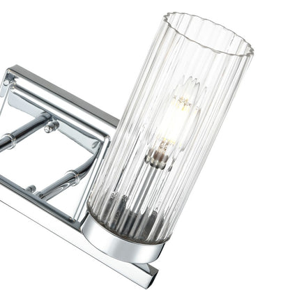 Millennium Lighting Iversen 2Lt 13" Vanity, Chrome/Clear Reeded