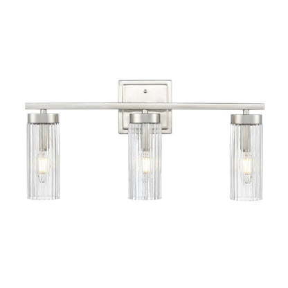 Millennium Lighting Iversen 3Lt 21" Vanity, Nickel/Clear Reeded