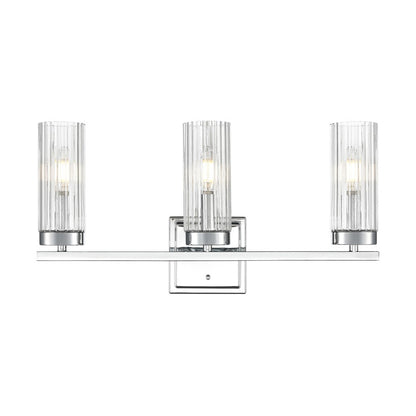 Millennium Lighting Iversen 3Lt 21" Vanity, Chrome/Clear Reeded