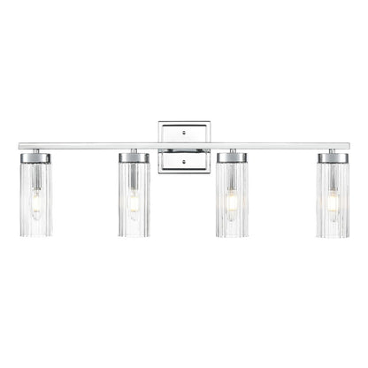 Millennium Lighting Iversen 4Lt 30" Vanity, Chrome/Clear Reeded