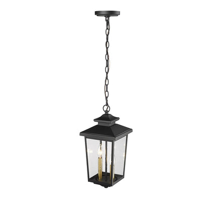 Millennium Lighting Eldrick 2Lt Outdoor Hanging Lantern, Black