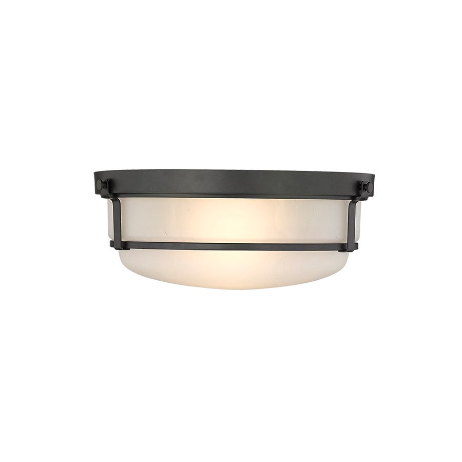 Millennium Lighting Arlson 2Lt Flushmount, Black - 4662-MB
