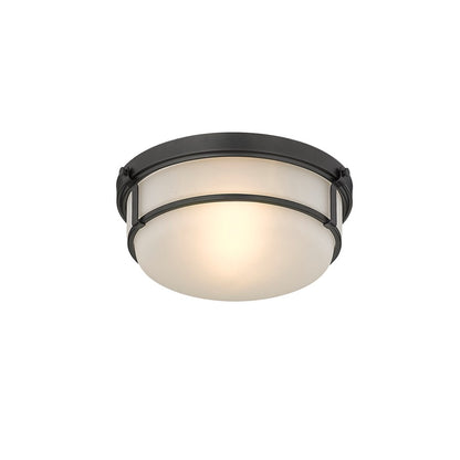 Millennium Lighting Arlson 2Lt Flushmount, Black