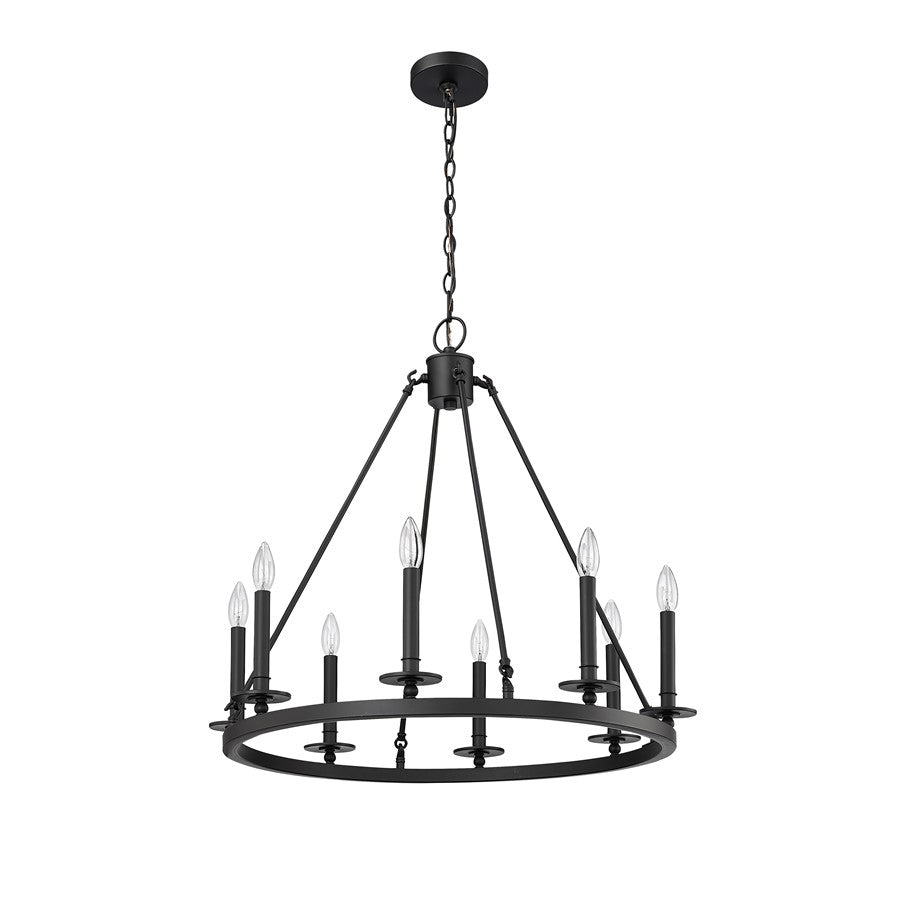Millennium Lighting Florence 8Lt Chandelier, Black
