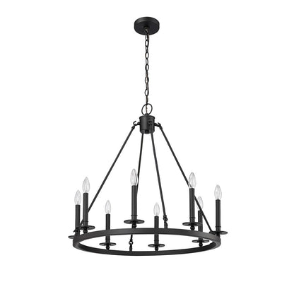Millennium Lighting Florence 8Lt Chandelier, Black