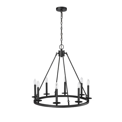 Millennium Lighting Florence 8Lt Chandelier, Black