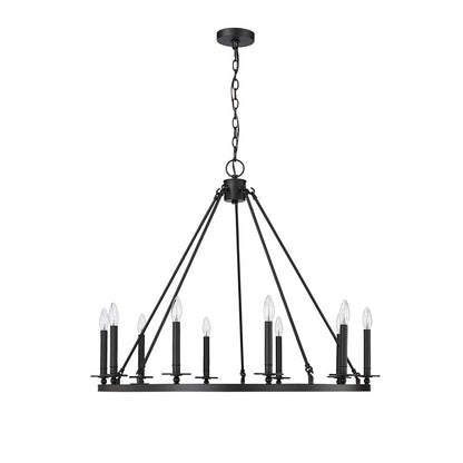 Millennium Lighting Florence 1Lt Chandelier, Black - 46710-MB