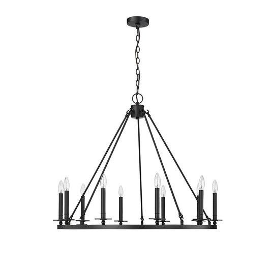 Millennium Lighting Florence 1Lt Chandelier, Black - 46710-MB