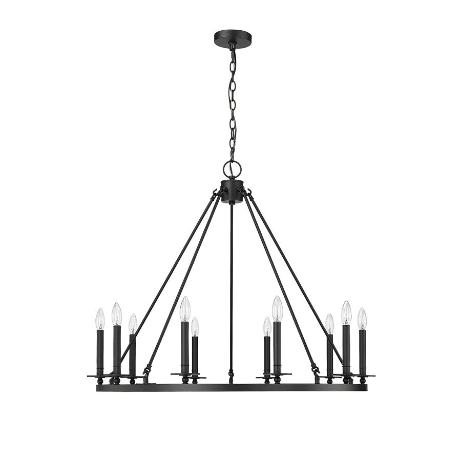 Millennium Lighting Florence 1Lt Chandelier, Black
