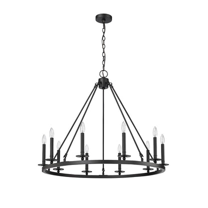 Millennium Lighting Florence 1Lt Chandelier, Black