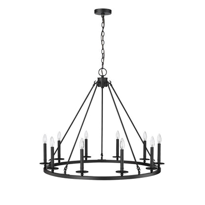 Millennium Lighting Florence 1Lt Chandelier, Black