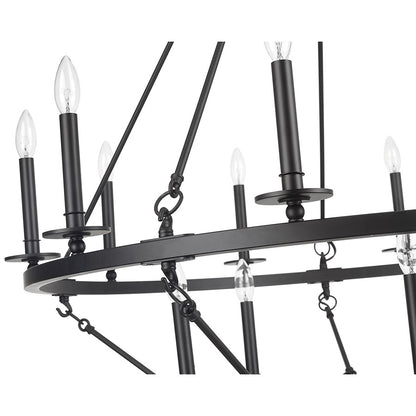 Millennium Lighting Florence 15Lt Chandelier, Black