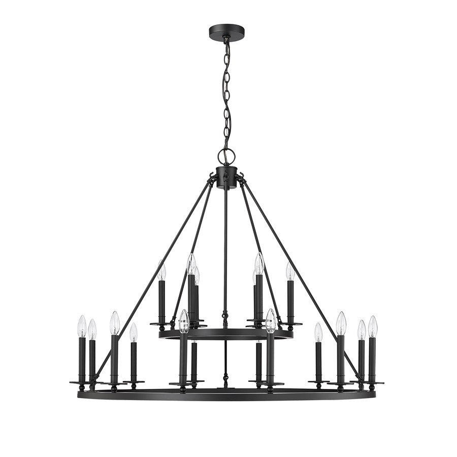 Millennium Lighting Florence 18Lt Chandelier, Black