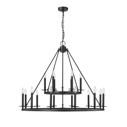 Millennium Lighting Florence 18Lt Chandelier, Black