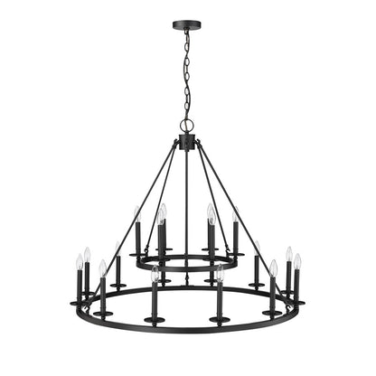 Millennium Lighting Florence 18Lt Chandelier, Black