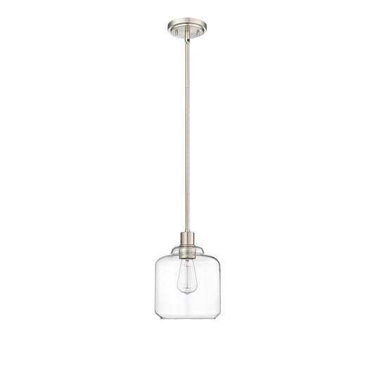 Millennium Lighting Asheville 1Lt Mini-Pendant, Brushed Nickel/Clear - 46901-BN